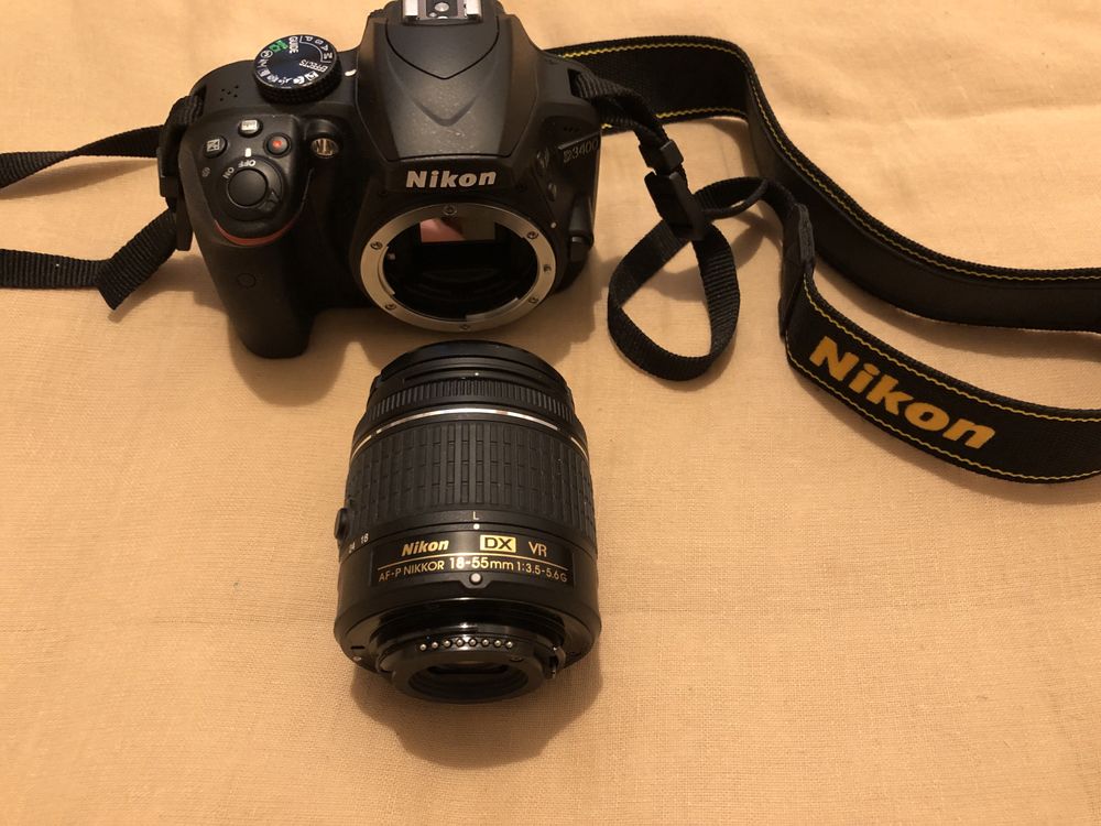 Nikon D3400 + AF-P DX 18-55mm VR | licznik migawki 386