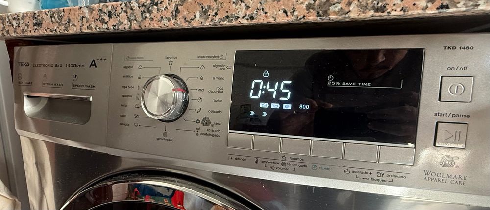 Máquina de lavar roupa inox Teka