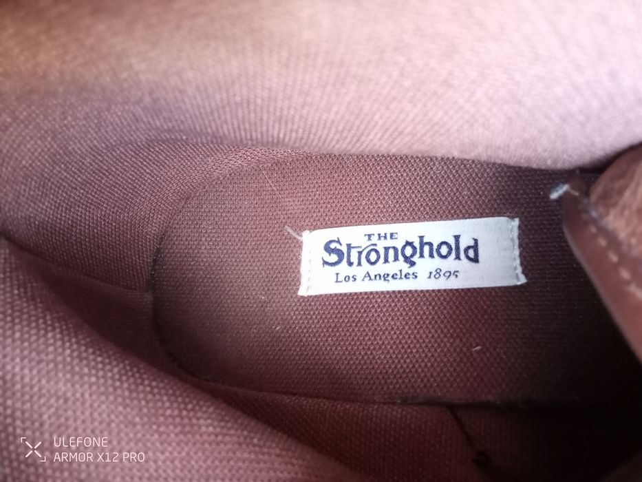 Bota em couro castanho Tam 43 The Stronghold Los Angeles 1895