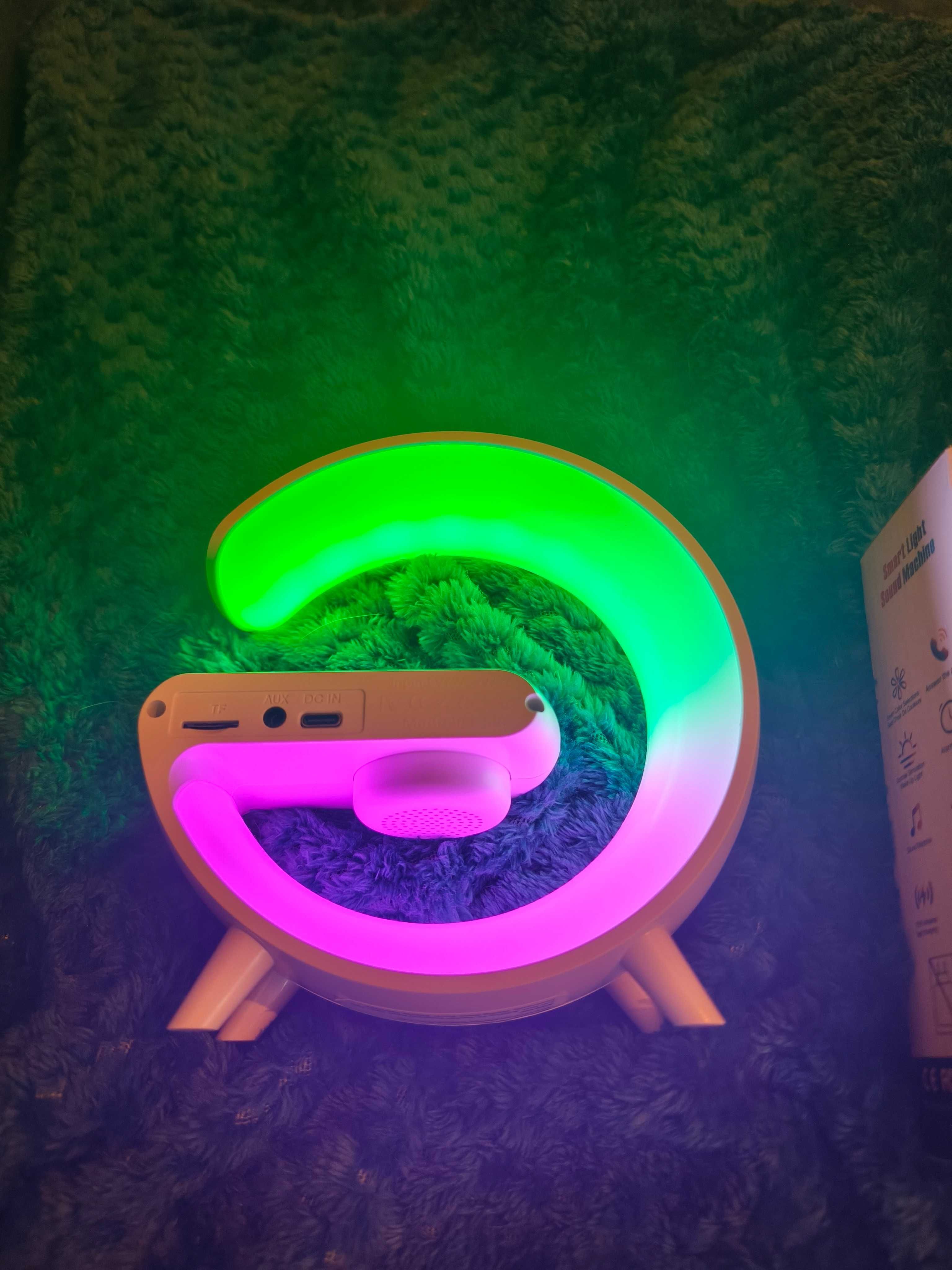 Multi przenośny głośnik, budzik, zegar z oświetleniem RGB