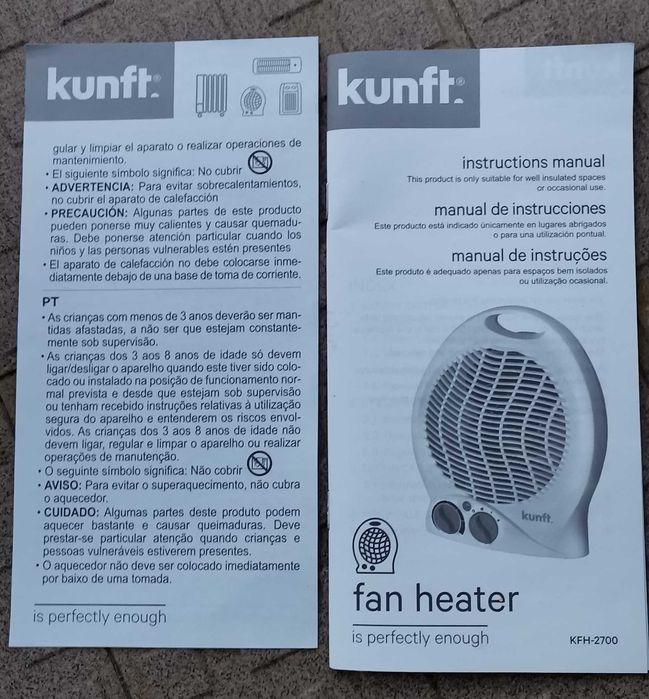 Termoventilador KUNFT, NOVO Com GARANTIA