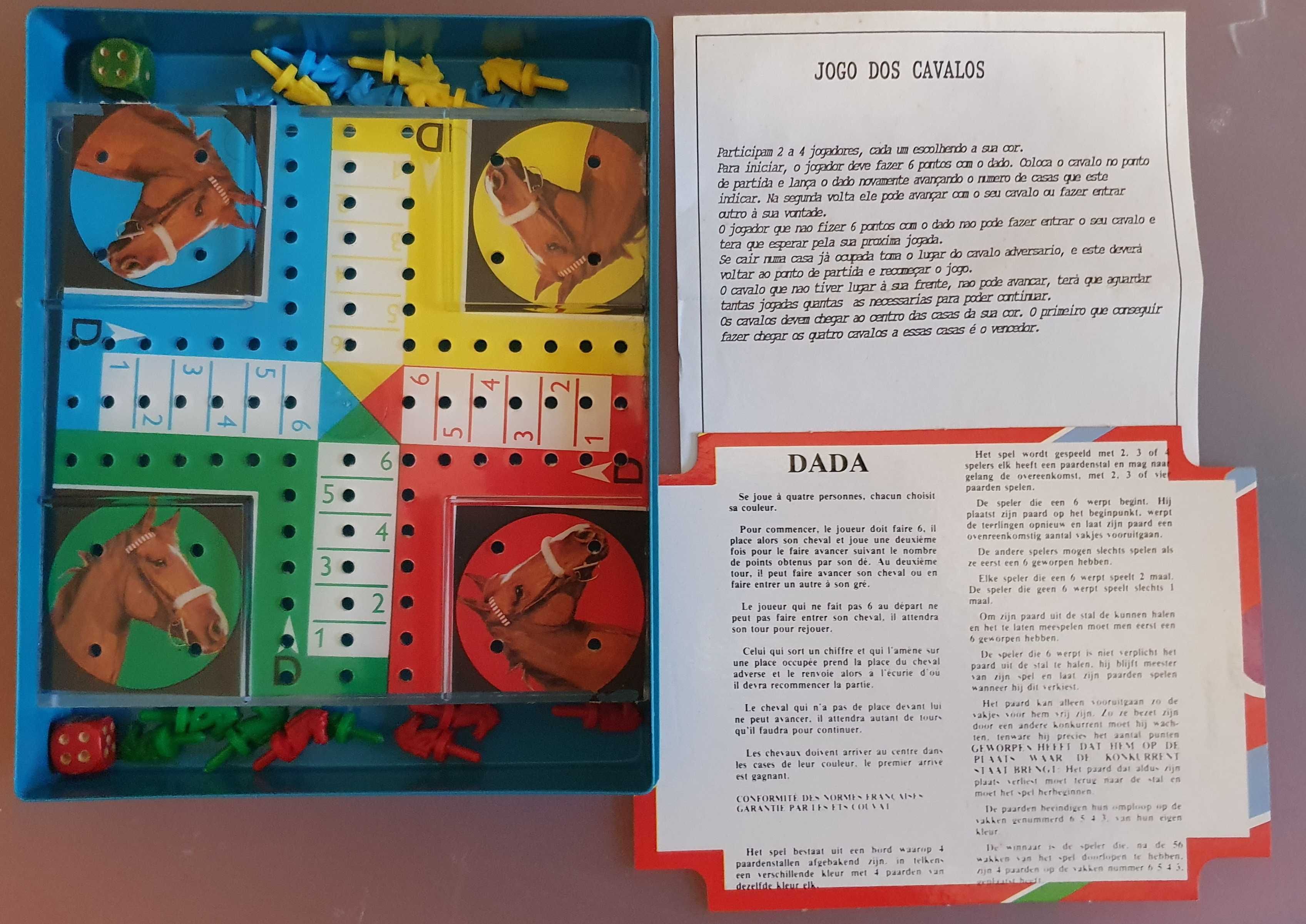 Mini Jogo dos Cavalos/Ludo/Não te Irrites, de viagem - Anos 80