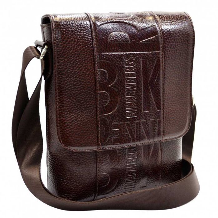 Чоловіча шкіряна сумка-месенджер DESISAN коричнева