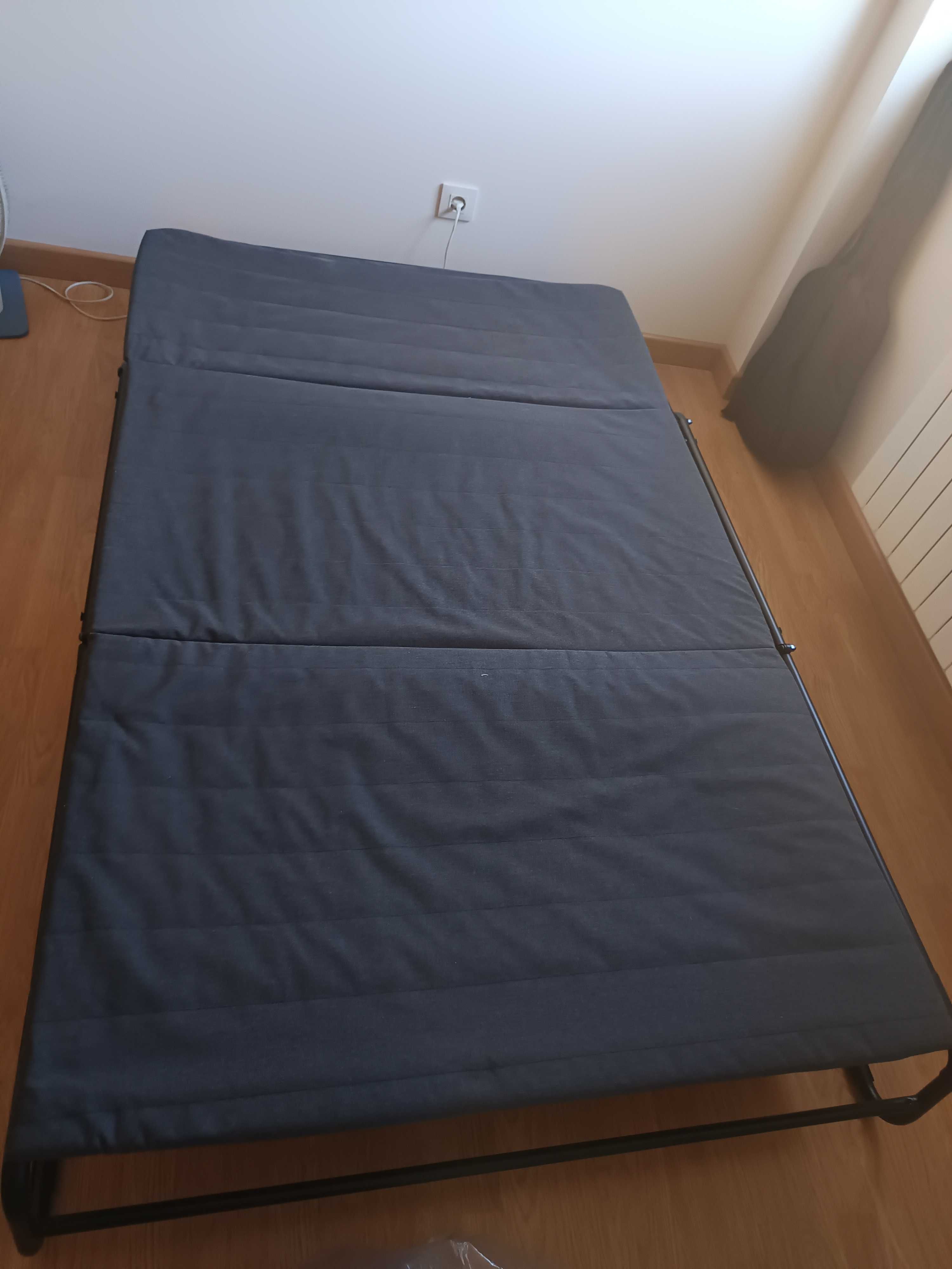 Sofá cama desdobrável portátil com colchão adicional