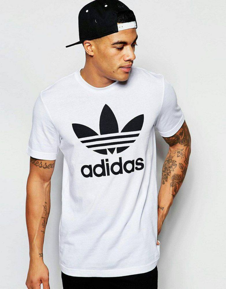 Мужские футболки Adidas Originals черные белые адидас унисекс шорты