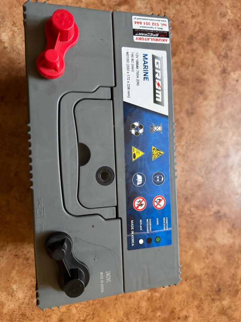 Akumulator GROM MARINE 100Ah 750A M31-DC