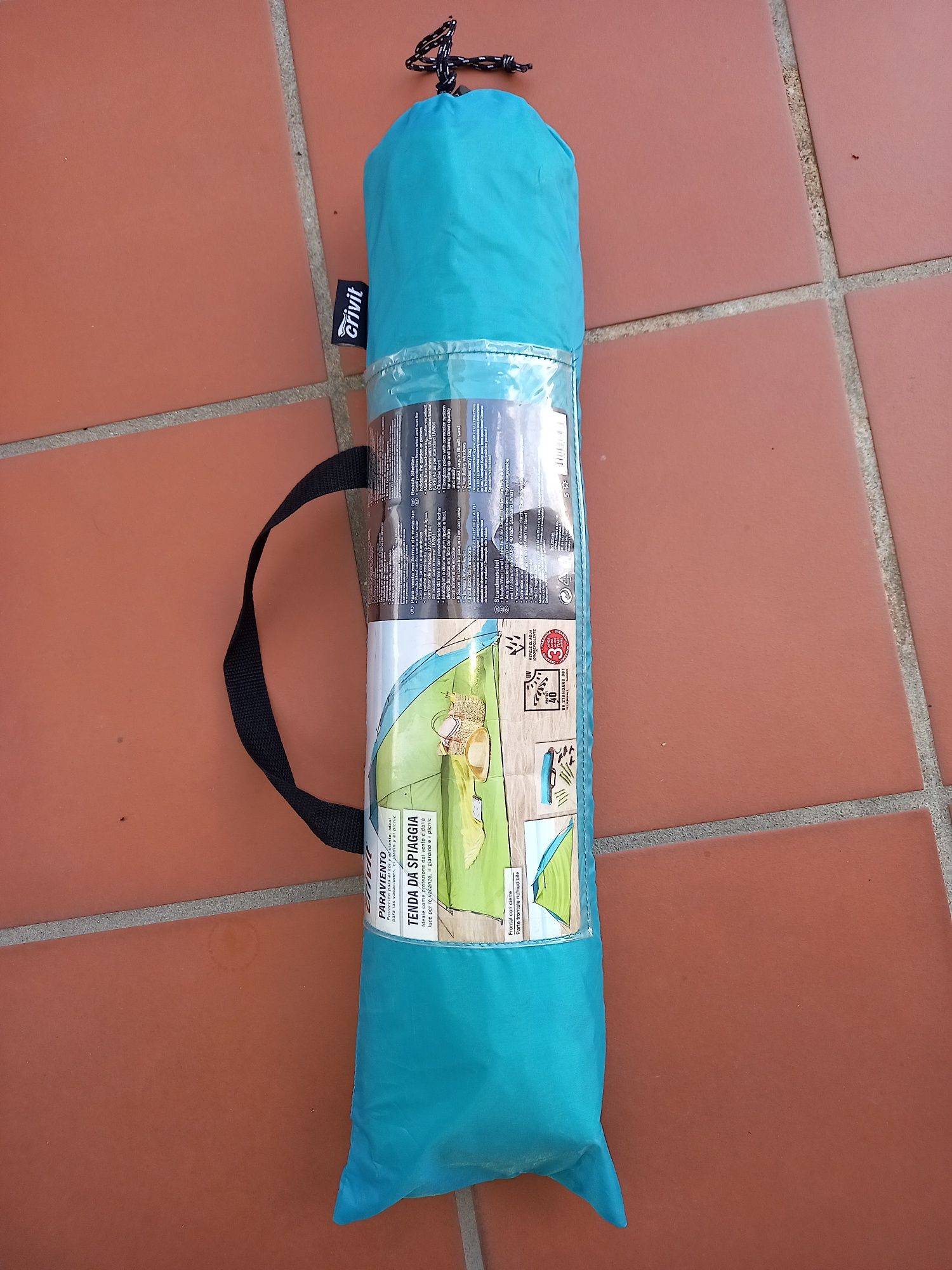 Para-vento em forma de meia lua
