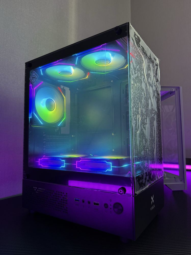 КОМПЛЕКТ Новый Корпус + 5 ARGB Кулеров QUBE Киев