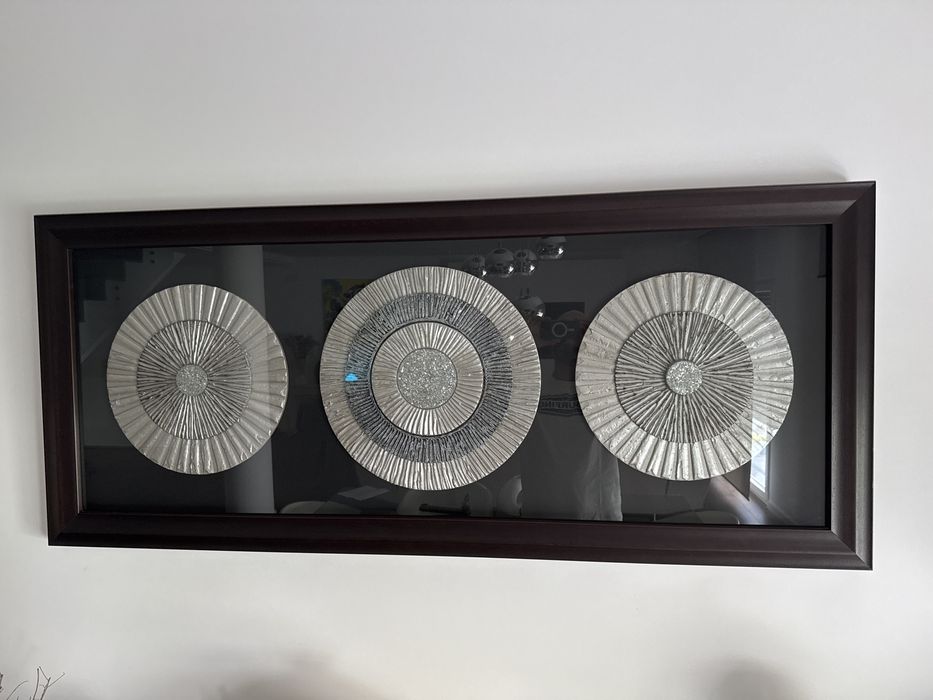 Vendo quadro circulos fundo preto
