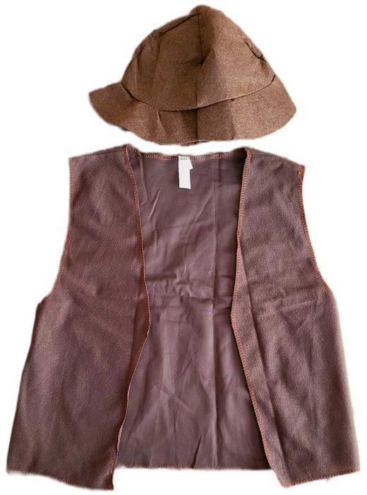 zestaw dla pastuszka jasełka szopka kamizelka czapka laska nak na buty