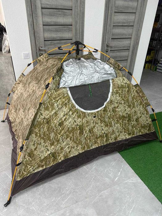 Двухместная ПАЛАТКА камуфляж!   Намет с москитной сеткой! Крепкая.