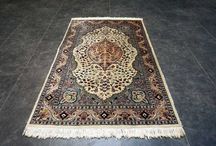 Tapete oriental PERSA de QOM, lindíssimo, Lã s/Algodão, 126cm x 80cm