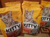 Котячий сухий корм Kitty 2кг . Purina One 1,5 кг  Польща