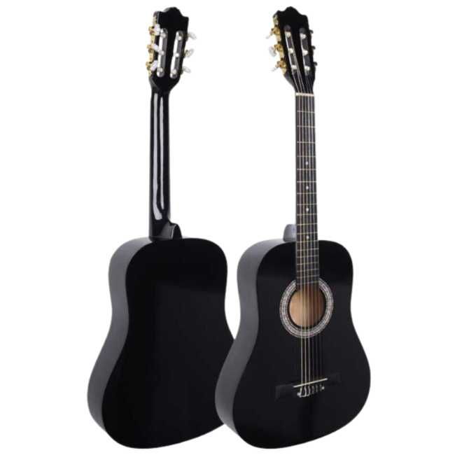 NN BD 36 gitara klasyczna do nauki 3/4 CZARNA + 3 kostki gratis