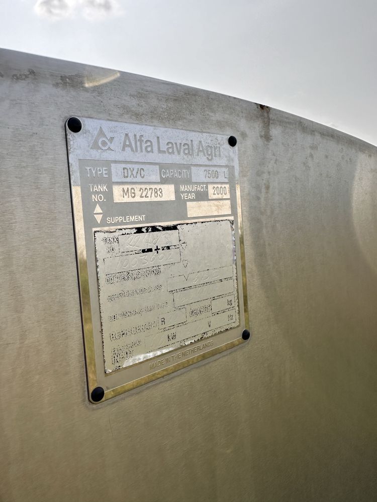 Zbiornik / Schładzalnik do mleka 7500 litrów Alfa Laval / De Laval