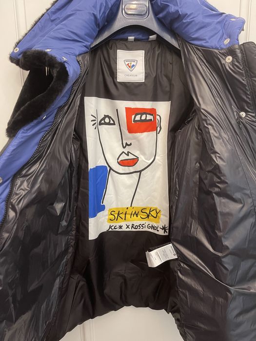 ROSSIGNOL piękny płaszcz, kurtka, 2 w 1 , z futrem eko. NOWY