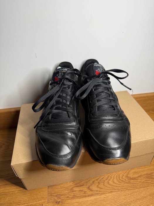 Reebok Classic Leather – czarne skórzane sneakersy
