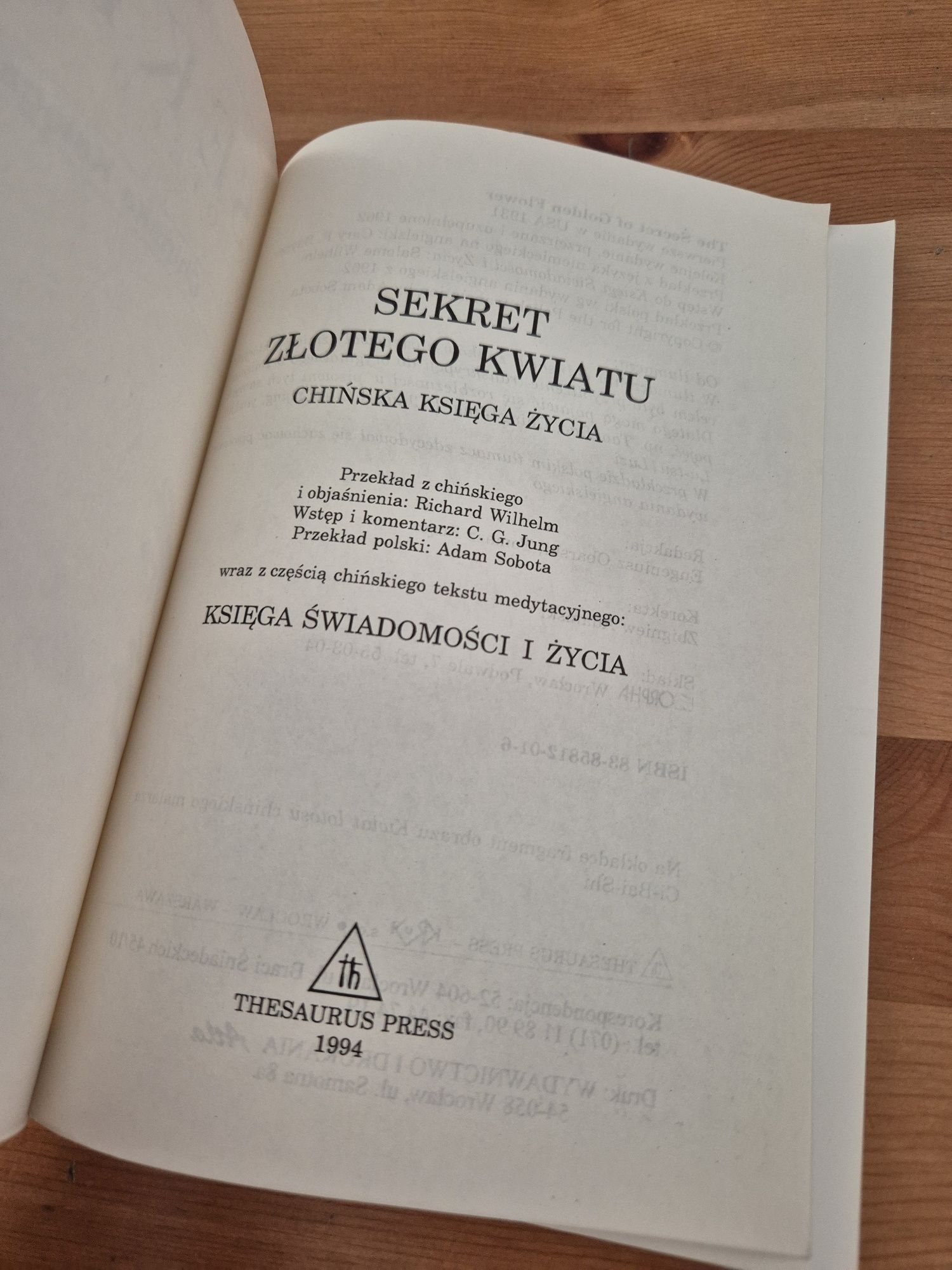 Sekrety złotego kwiatu Chińska Księga Życia