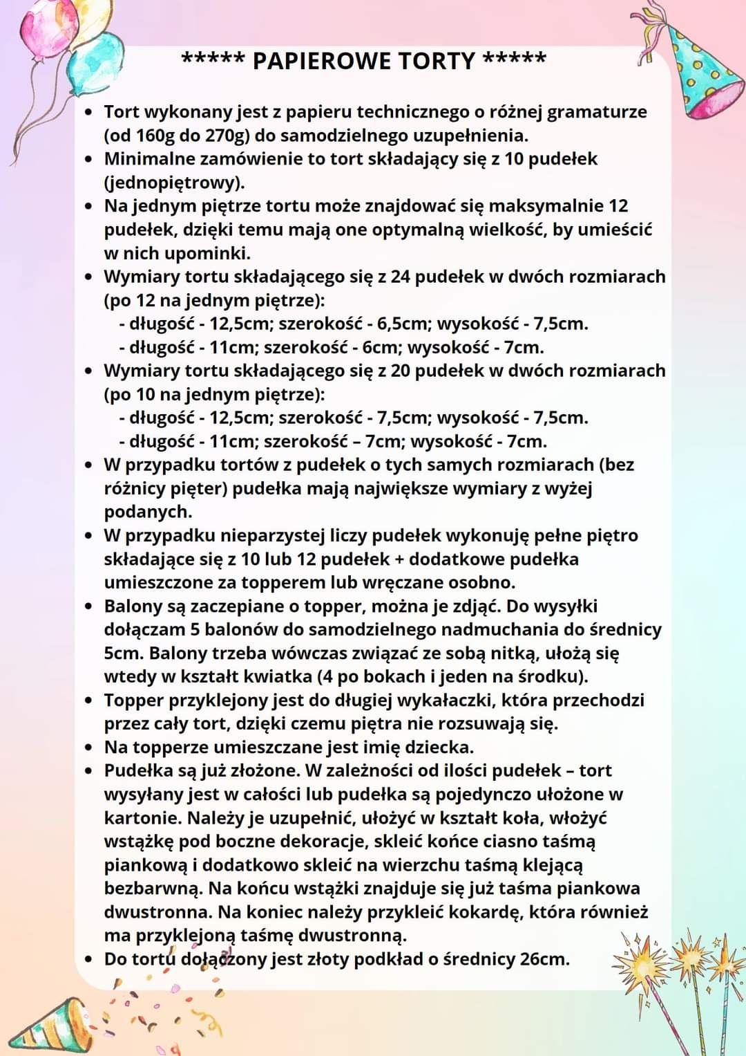 Papierowy tort z pudełek papieru pudełkowy Sonic