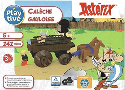 Asterix i Obelix Klocki duży zestaw - Wóz + 4 figurki 141el.