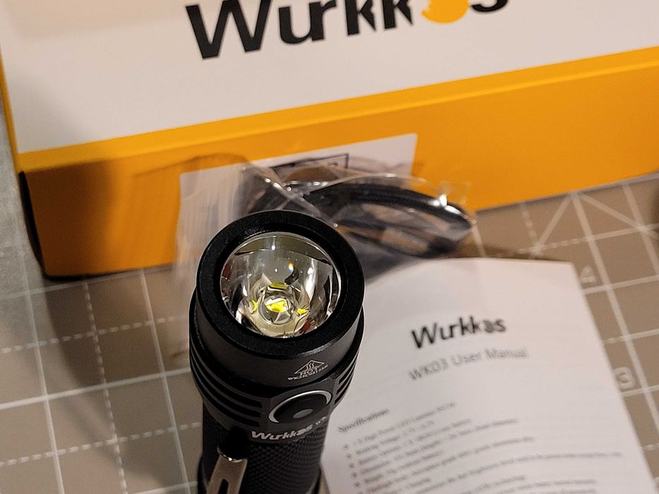 nowa latarka EDC Wurkkos WK03 SST40 1800lm max, ładowanie USB