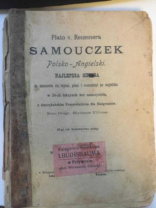 Samouczek polsko-angielski Plato v. Reussnera z 1912 r.