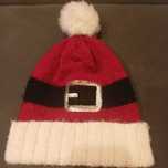 Czapka z pomponem świąteczna Św Mikołaj Merry Christmas
