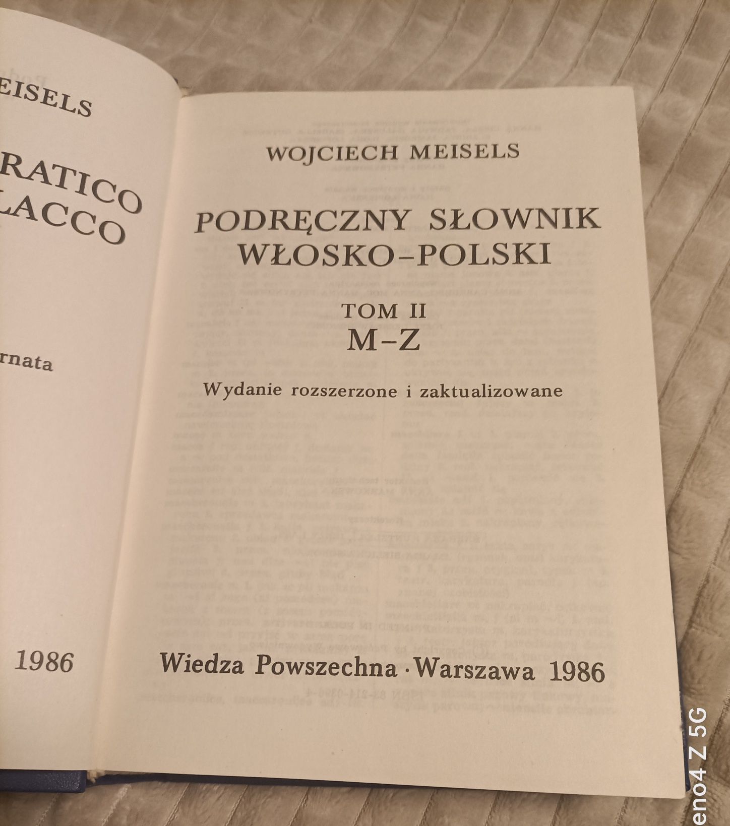 Podręczny słownik Włoski -Polski Tom II