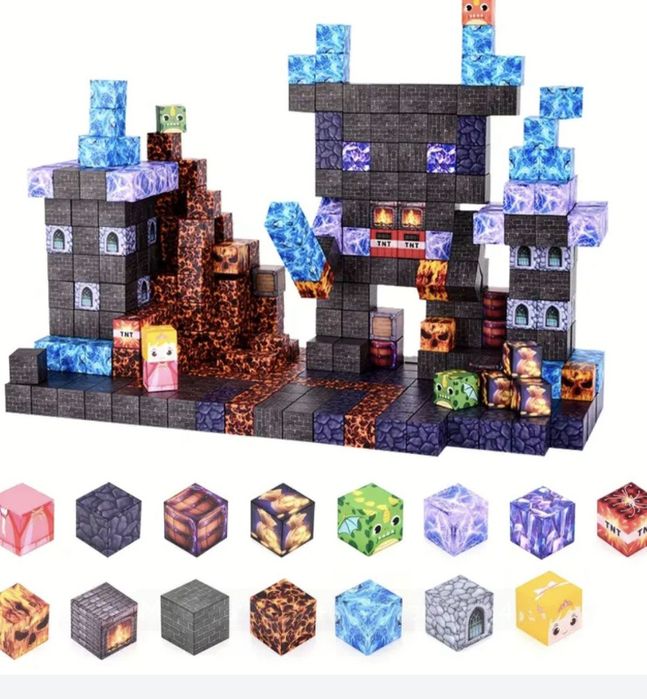Конструктор магнітний minecraft варден майнкрафт 100 деталей