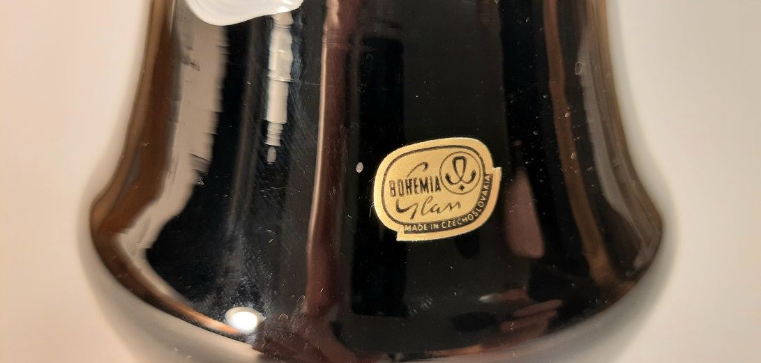 Wazon zabytkowy szkło hialitowe  - Bohemia - Vintage