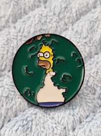Metalowa przypinka, pin mem Znikający Homer; NOWA