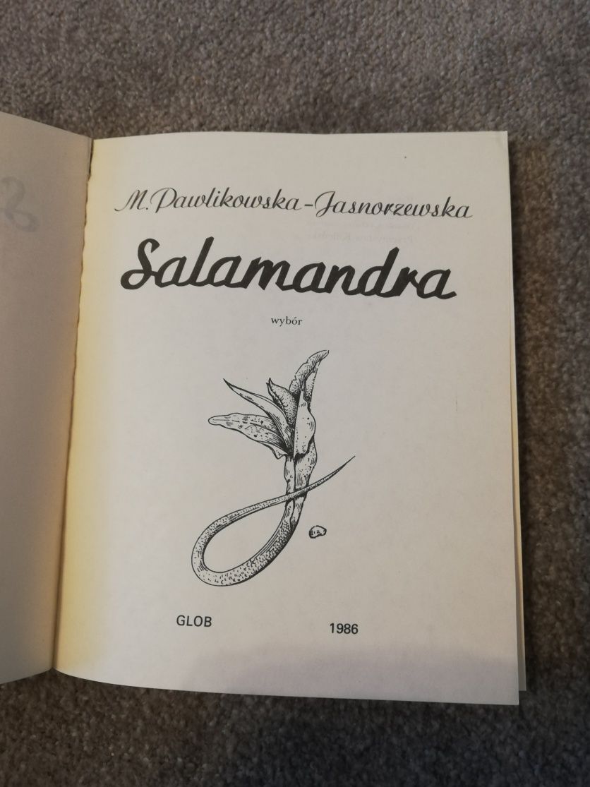 Książka polska wiersze Salamandra Pawlikowska Jasnorzewska 1986 poezja