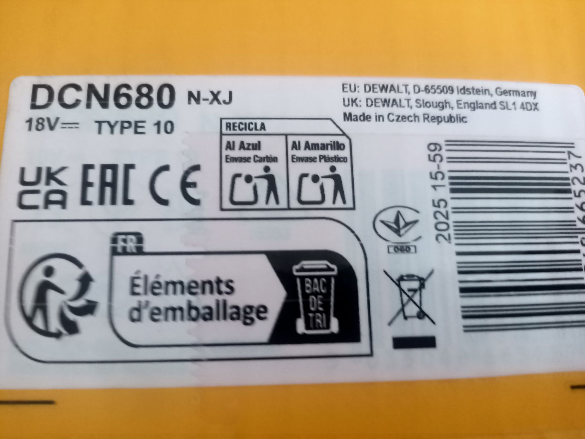 Nowa 25r oryginalna gwoździarka DeWalt DCN680N