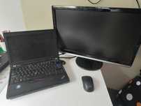 Lenovo X220, stacja dokująca Lenovo, monitor DELL ST2220Mc