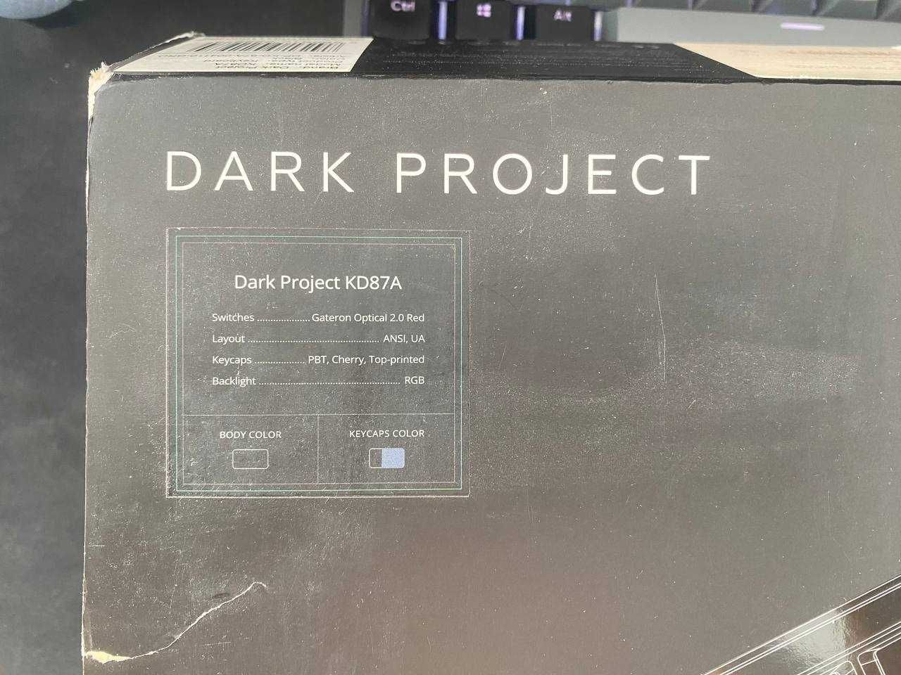 Клавіатура дротова Dark Project Pro KD87A PBT Gateron Optical 2.0 Red
