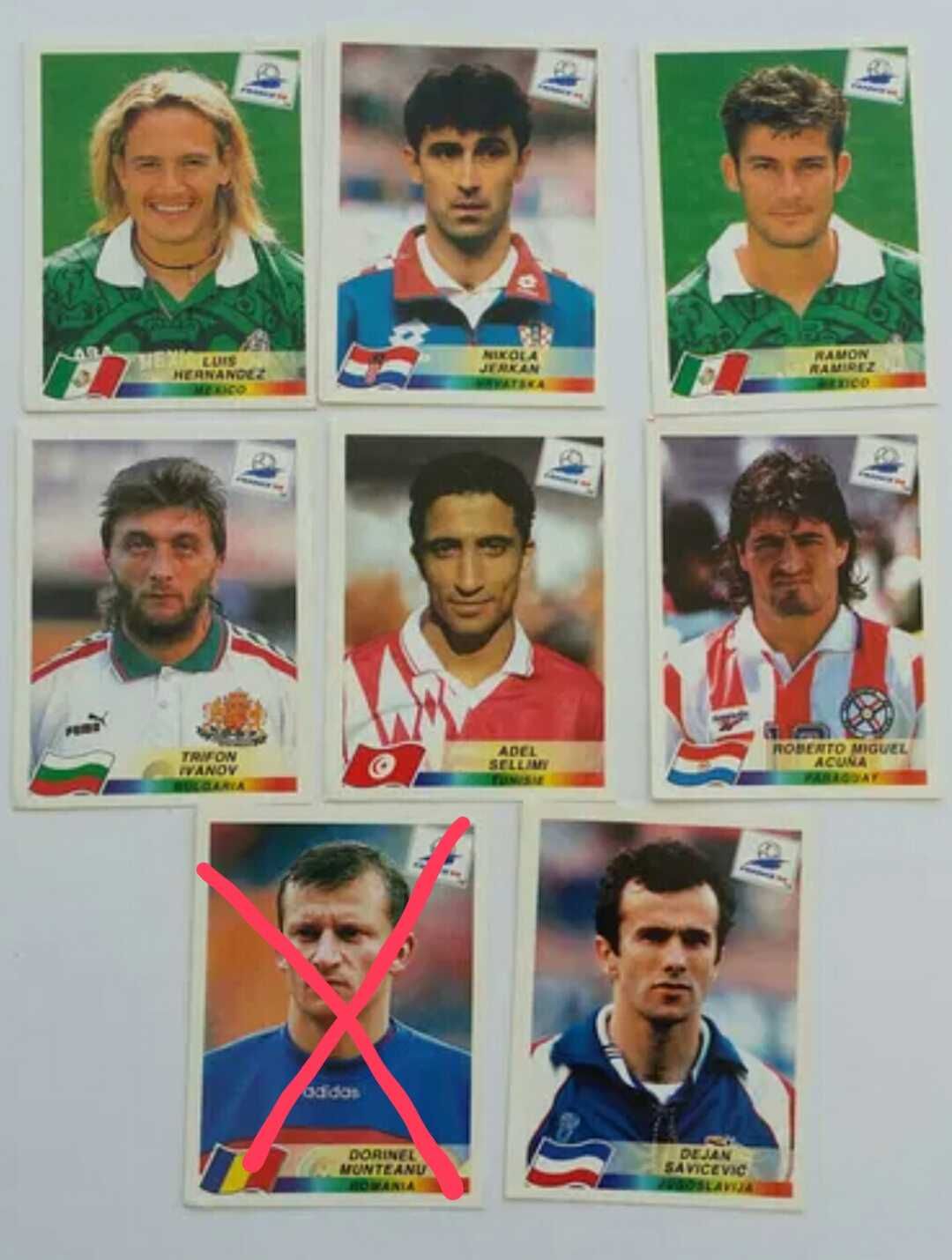 Cromos caderneta Panini Mundial 98 France