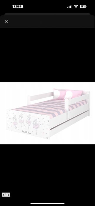 Łóżko dzieciece 180x90 z szufladą