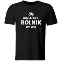 Koszulka Najlepszy Rolnik we Wsi, czarna, roz. S-XXL tu XL (NOWA)