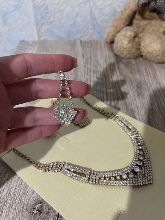 Колье + серьги. Набор украшений на торжество , свадьбу, выпускной
