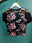 Siateczkowy haftowany top New Look Petite roz. 38
