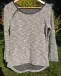 sweter 36 S 34 XS Mohito bluza relaxed szara melanż skóra zamek