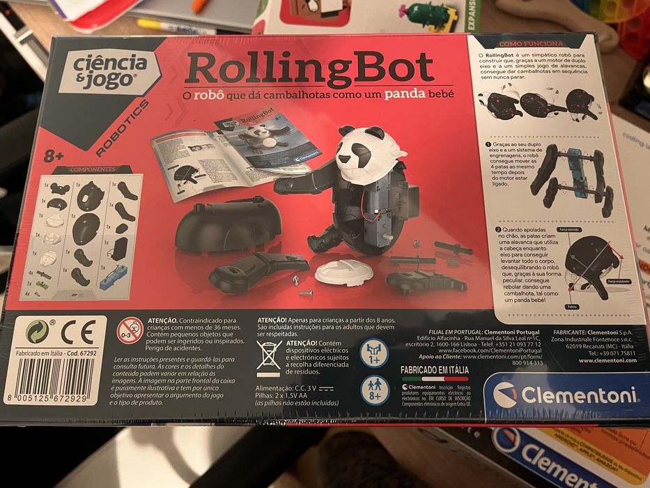 Jogo Rolling Bot Panda - Clementoni - novo