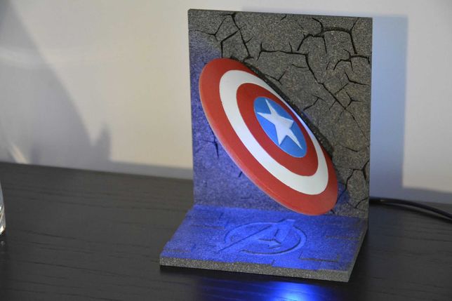 Captain America, Marvel The Avengers  Mural luz decorativa Man Cave