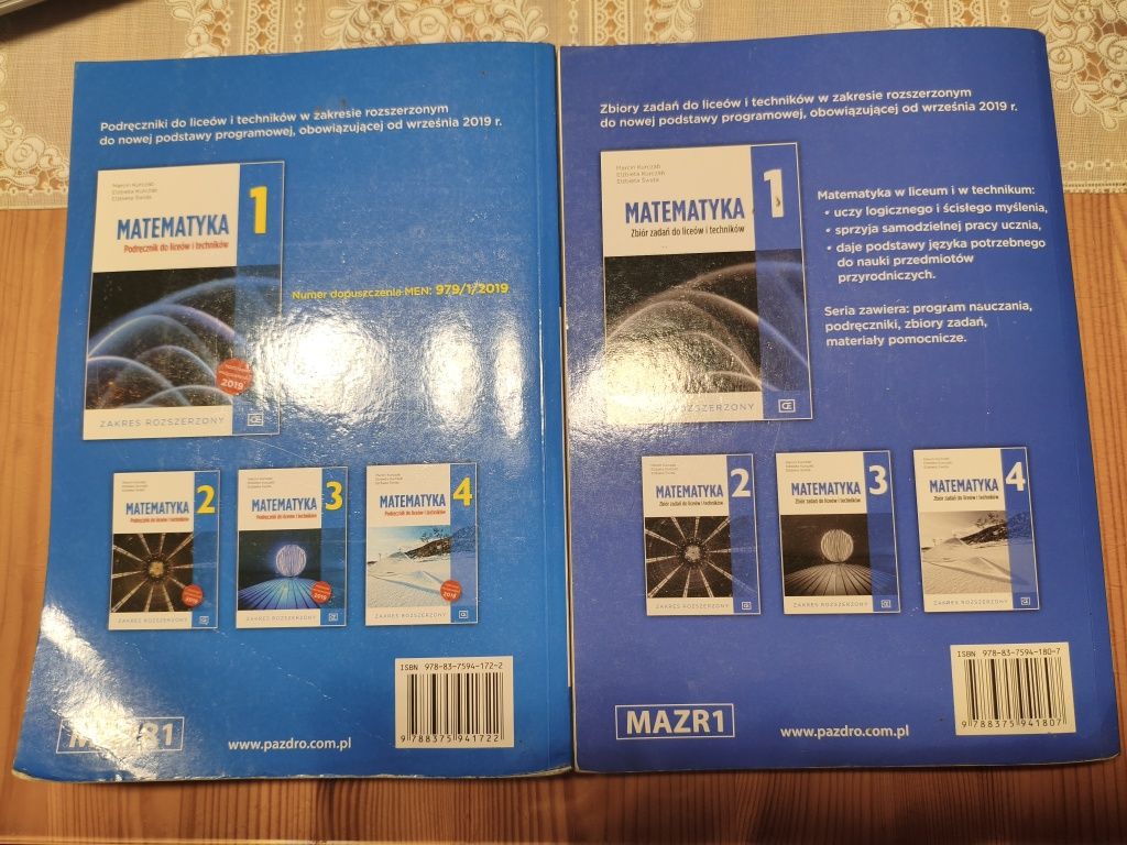 Matematyka 1 podręcznik i zbiór zakres rozszerzony