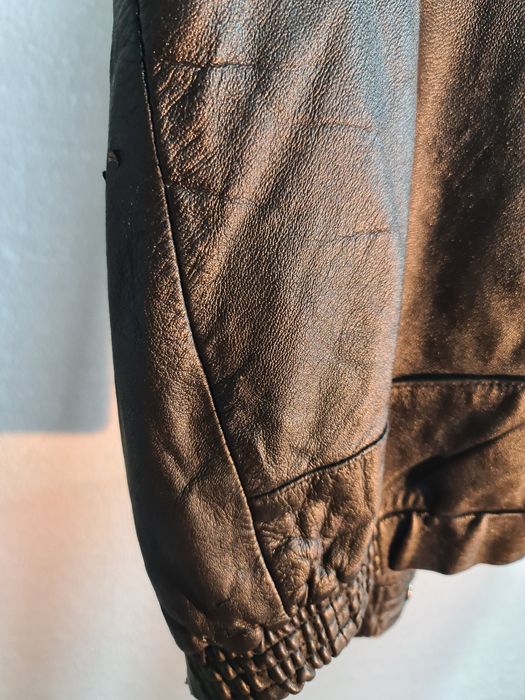 Colete cabedal vintage homem usado