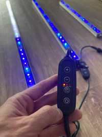 Led Bar do Akwarium Morskiego Belka UV Blue + Ściemniacz i Timer 85cm