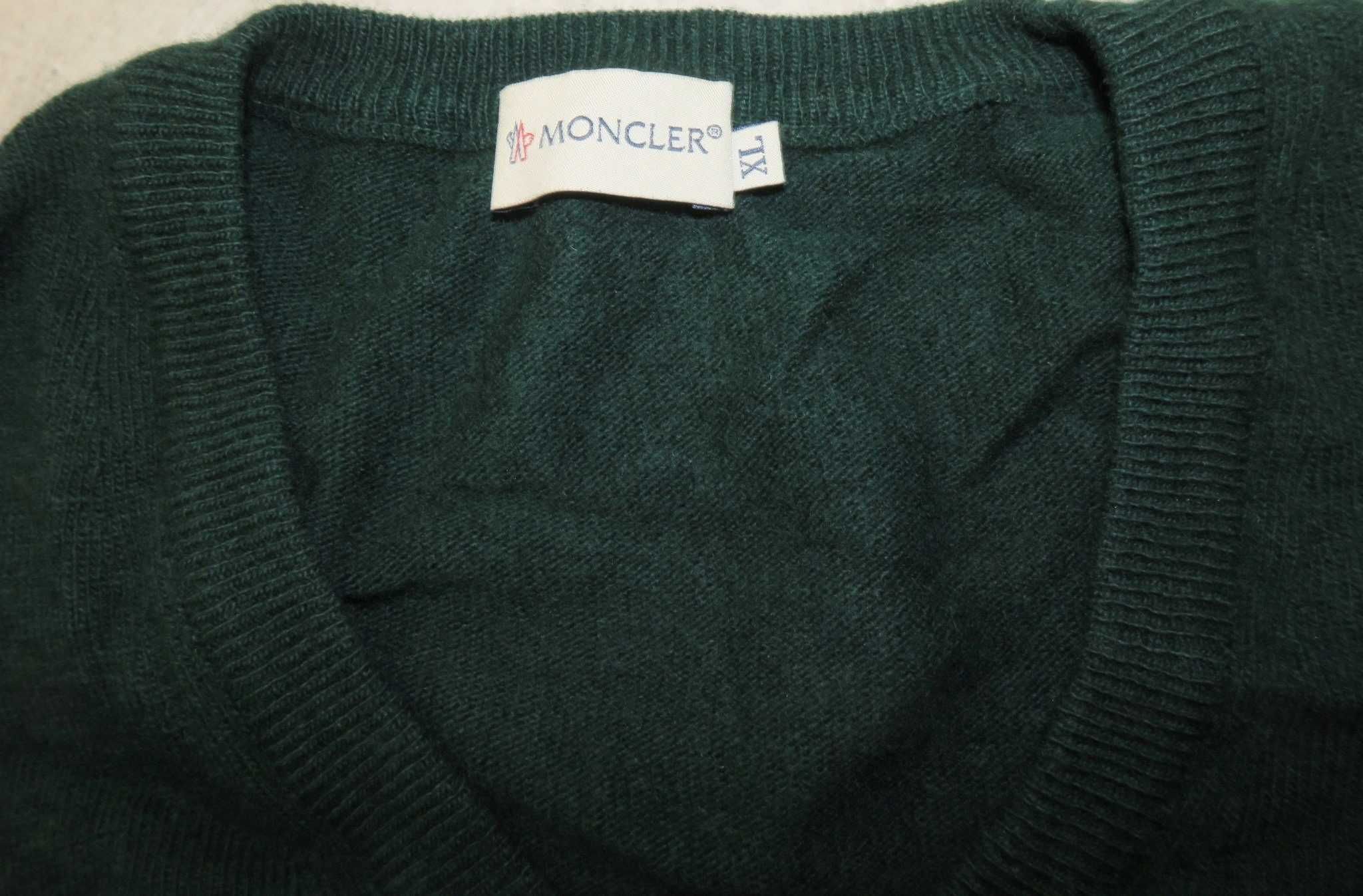 Moncler piękny wełniany sweter świąteczny XL