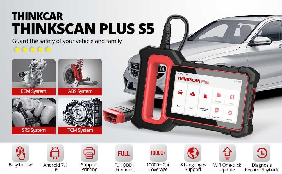 Skaner tester diagnostyczny THINKCAR Thinkscan Plus S5 OBD 2