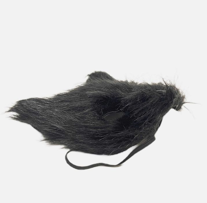 Маска кішки лиси для квадробіки карнавальна Чорна