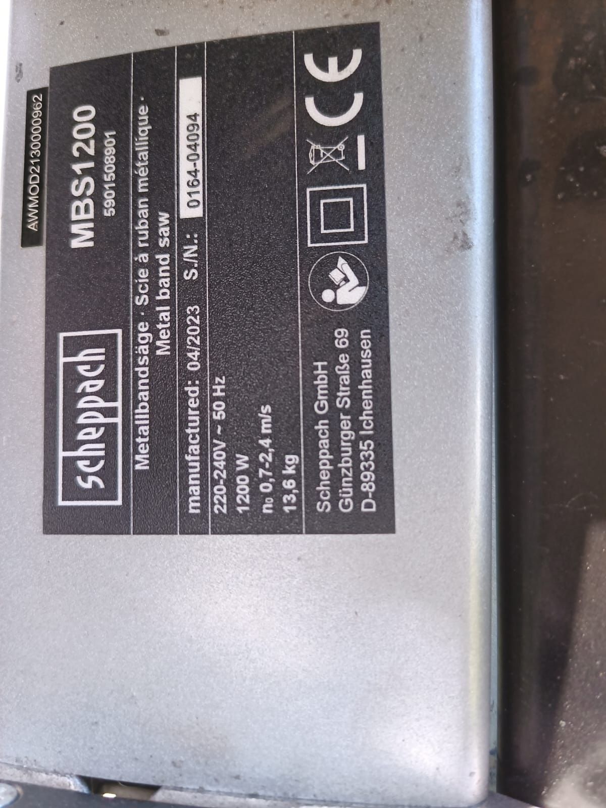 Scheppach Piła taśmowa do metalu MBS1200 |